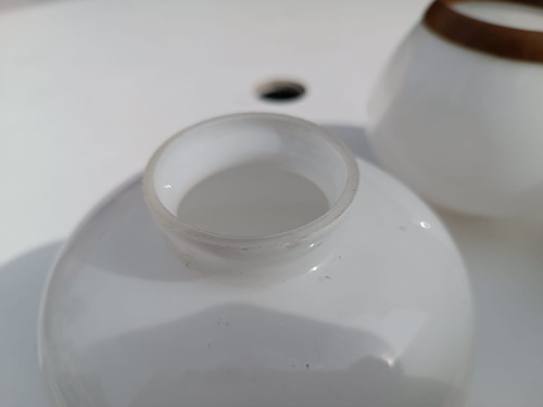 Lote De 3 Tulipas De Vidrio Para Lámpara Colgante - Usadas Blanco (Usado)