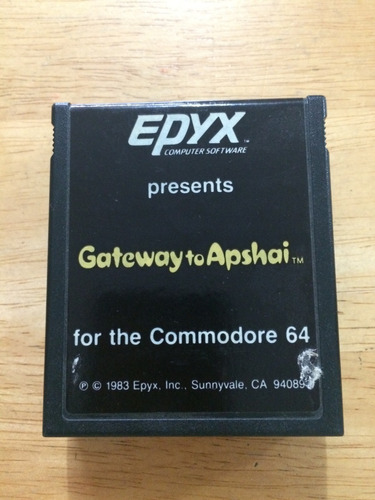Juego En Cartucho Para Commodore 64 Gateway To Apshai 1983