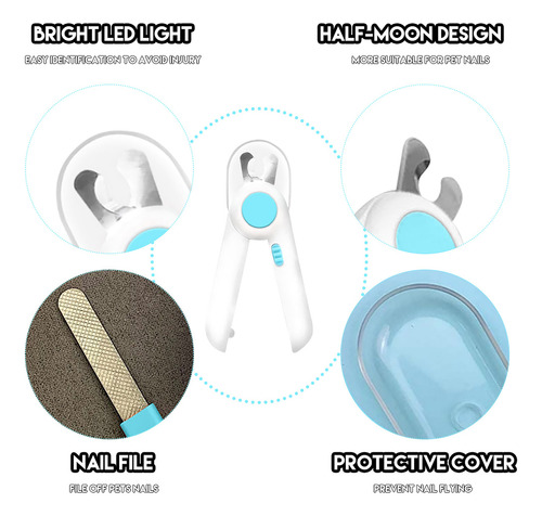 Cortauñas Para Mascotas Y Gatos Con Luz Led - Pro Trimmers
