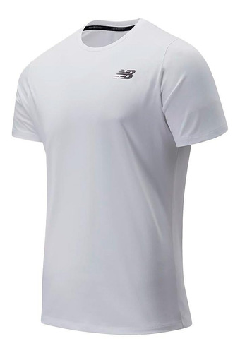 Camiseta New Balance Heathertech Tee Para Hombre-blanco