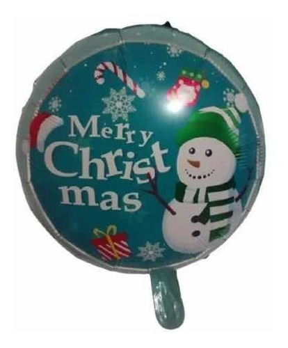 Pack X 10 Globos Metalizados De Navidad 