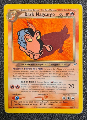 Dark Magcargo Y Slugma Pokemon Cards Perfectas Condiciones (Usado)