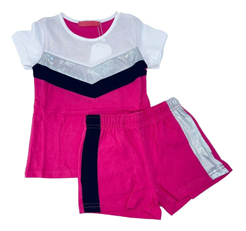 Conjunto Deportivo Verano Polera Manga Corta + Short Niña 02