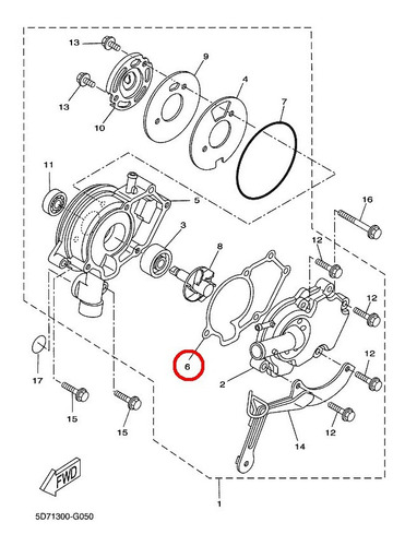 Empaque Bomba De Agua Yamaha Yzf-r15 V1 V2 R15