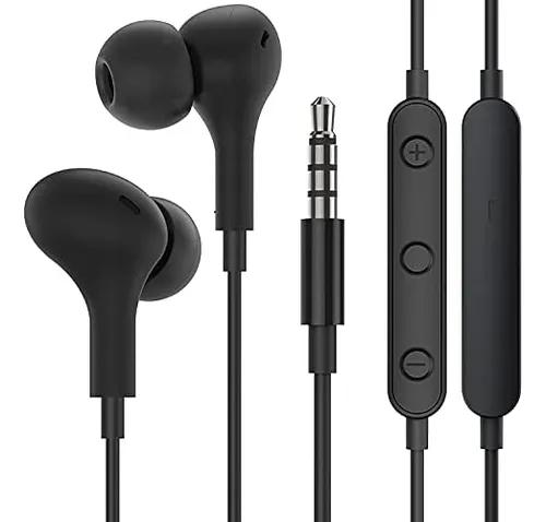 Auriculares Botón 0.138 In Con Cable Y Micrófono Compatibles