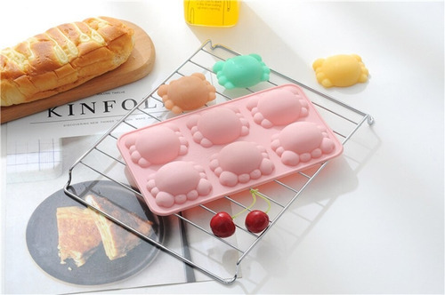 * Molde De Silicon 6 Cangrejos Mar Playa Fondant Choco Jabon