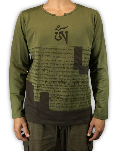 Camiseta Sudadera Om Mantras M/l Algodón Orgánico De Nepal