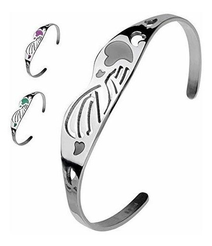 Ra, Brazalete Para M Brazalete De Acero Inoxidable Con Coraz