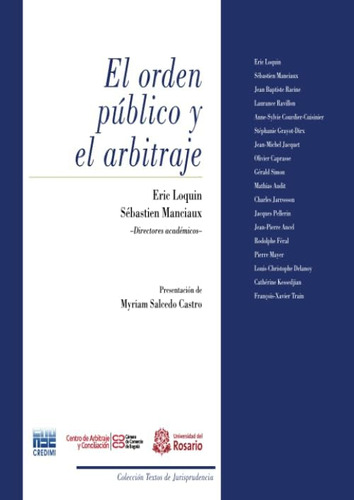 Libro: El Orden Público Y Arbitraje (spanish Edition)