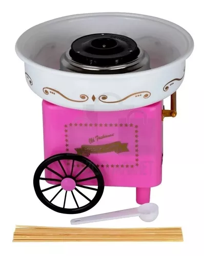 Maquina Algodón De Azúcar Carrito Vintage Juguete Color Rosa