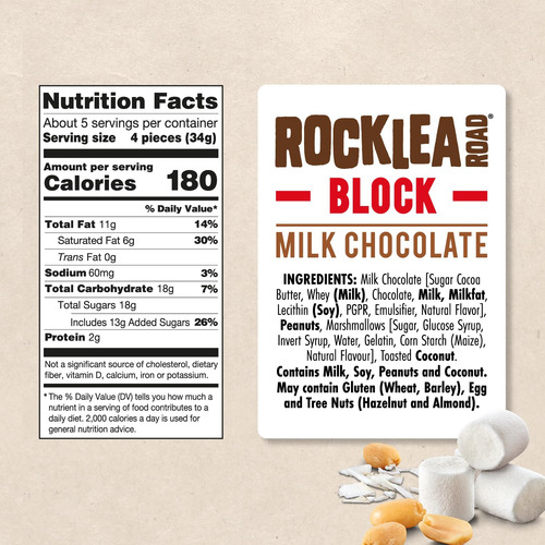 Chocolate Darrell Lea Rocklea Road Block 180grs (3 Piezas)