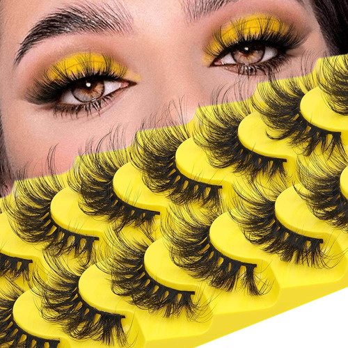 Mink Lashes Fluffy Volume Pestañas Wispy Fluffy Natural Fals