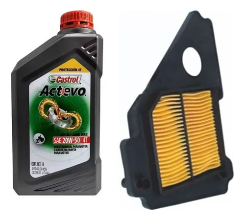 Kit Aceite Castrol Filtro Aire Ybr Chino 125 Ed Full Z Tala