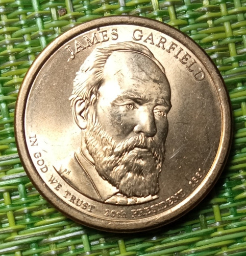 Moneda De 1 Dólar James Garfied Sin Circular Brillo Original