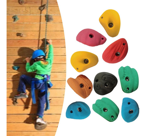 10 Piezas De Presas Para Escalada Sin Clavo Traserotornillo