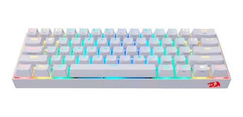 Imagen 2 de 5 de Teclado gamer bluetooth Redragon Draconic K530 QWERTY Outemu Brown inglés US color blanco con luz RGB