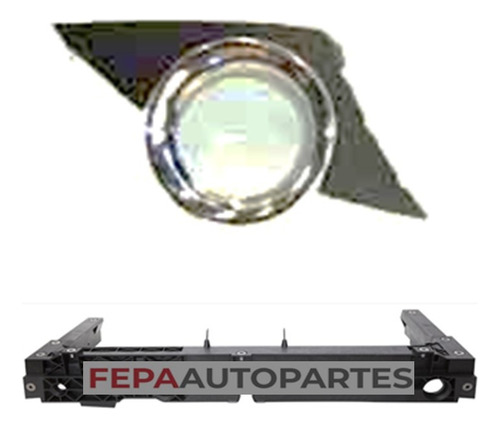 Grilla Tapa Faro Auxiliar Aro Cromado Peugeot 207 Rc Cc