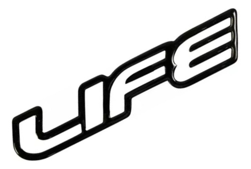 Emblema Adesivo Life Corsa Celta Meriva Preto - Vazado
