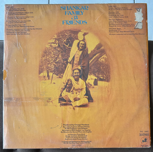 Lp Ravi Shankar - Family & Friends - 1974 - George Harrison (Usado)