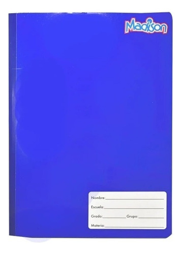 5 Cuadernos Tamaño College Cosido Marca Madison Doble Raya Color Multicolor