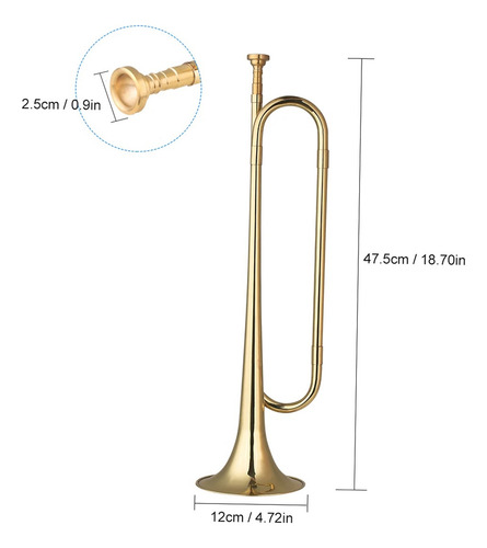 Y Corneta De Latón C Bugle Call Trompeta De Caballería