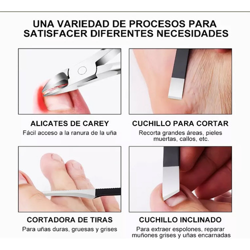 SIMUKY 13 Piezas Pedicure Set De Manicure Profesional Cortar Uñas Encarnadas