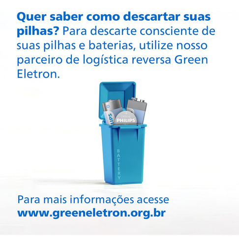 Bateria Alcalina Philips 9v- 6lr61p1b/97