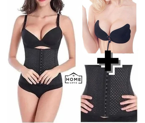 Corset Abdominal Faja Reductora Modeladora + Corpiño Pushup