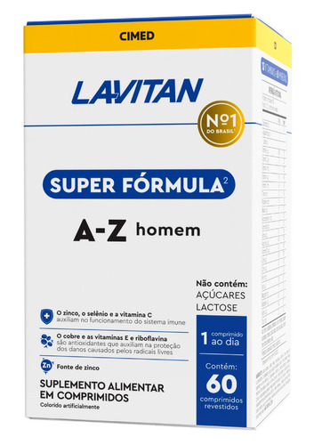 Suplemento Lavitan 5g Homem (super Formula A-z) - 60 Cap - Cimed