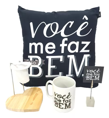 Presente Para Dia Dos Namorados - Kit Cesta Com Almofada, Caneca E