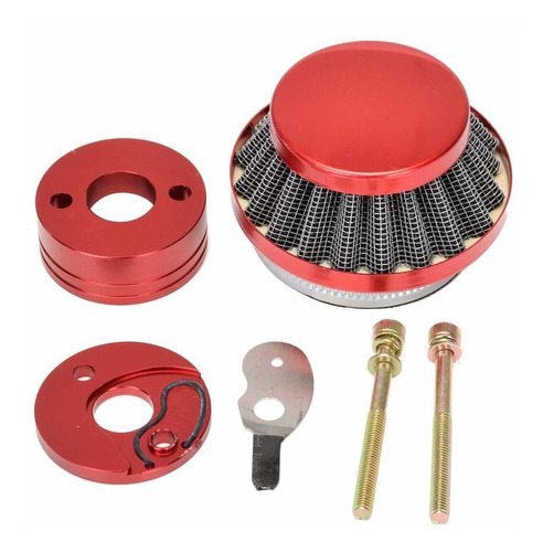 Hiaors Adaptador De Filtro De Aire Rojo De 1.732 in Para 2 T