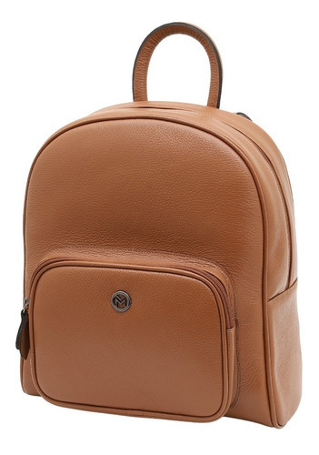 Mochila Mini Feminina Mariart Couro 6601 Cor Camel Tamanho Único