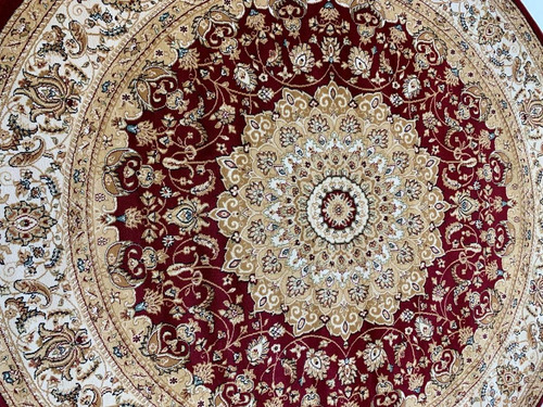 Imagem 3 de 3 de Tapete Persa Tabriz Zigler Redondo 2m 200cm Diametro Industr