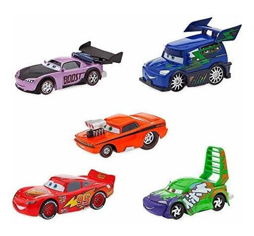 Disney Pixar Cars Pull N Race Die Set Setr Paquete De 5