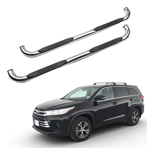 Estribos Redondos Toyota Highlander 2008 - 2019 Acero Inox