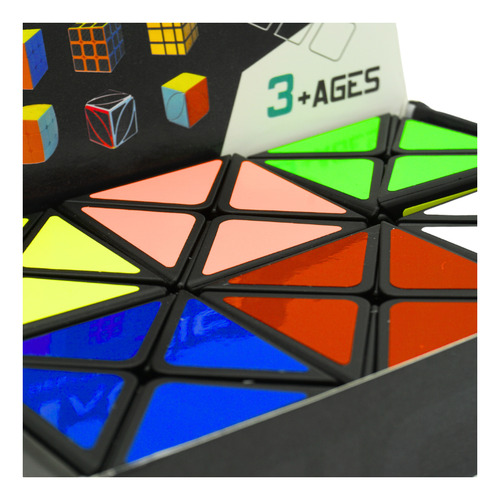 Cubo Mágico X Dino 3x3 Juegos Didactico Infantil Estructura Negro