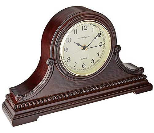 Reloj De Mesa Silencioso De Madera Maciza 23 X 40 X 8 Cm