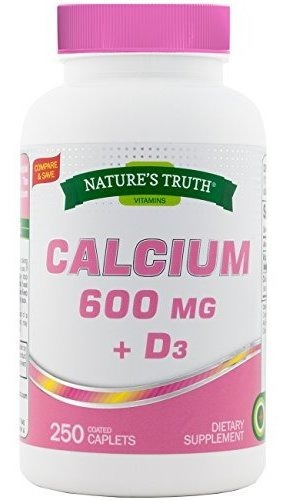 Nature's Truth Calcio 600 Mg Más Tabletas De Vitamina D3, 2