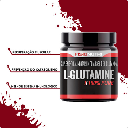 L-glutamina 100% Pure - Pote 300g Sabor Chocolate Ao Leite
