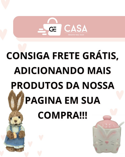 Caneca Coelho Da Páscoa 400ml Xícara Com Colher