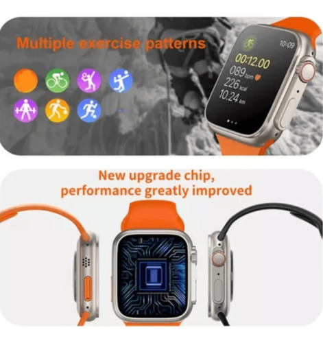 Smartwatch Reloj Inteligente I8 Ultra Con Audífonos Negro Negro