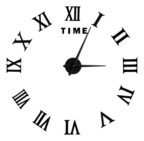 Reloj De Pared Diy Con Números Romanos, Sin Marco, Espejo, S