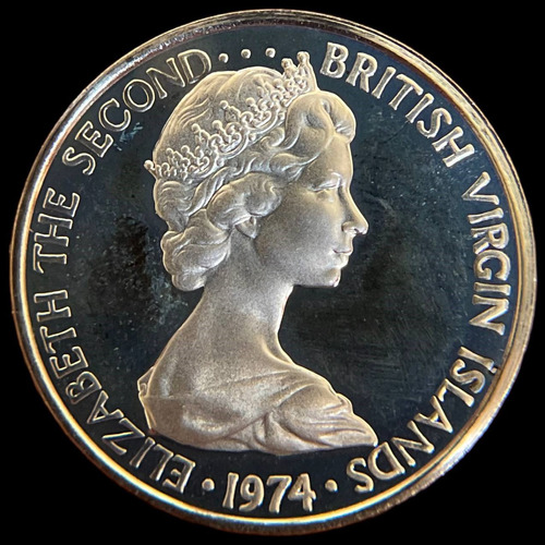 Islas Virgenes Britanicas, 5 Cents, 1974. Proof