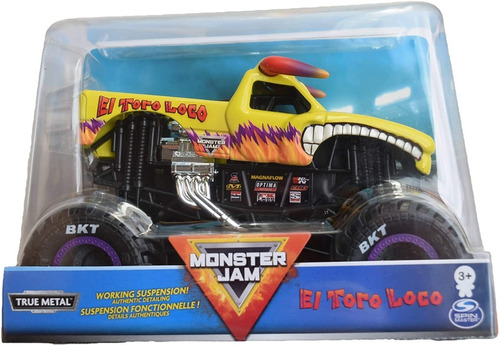 El Toro Loco Amarillo Monster Jam Metal 1:24