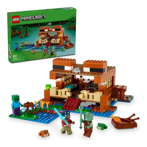 Lego Minecraft La Casa Rana Con Zombie Y Barco 21256