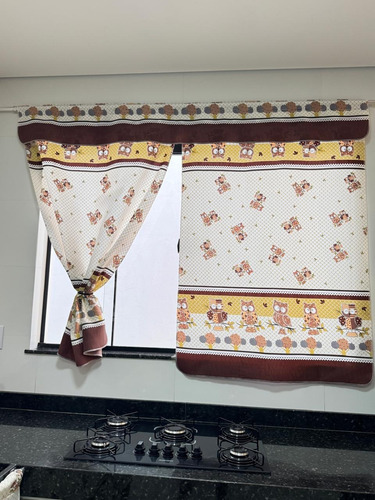 Jogo De Cozinha Diamante Com Toalha Mesa 4 Cadeiras Coruja