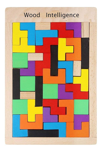 Tangram De Madera Formas De Colores Didáctico Ingenio