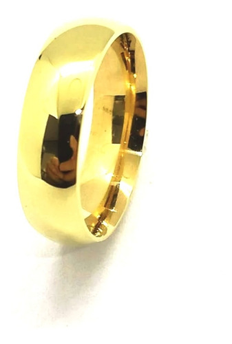 Aliança Ouro 18k Tradicional 6mm 8 Gramas Abaulada Anatômica