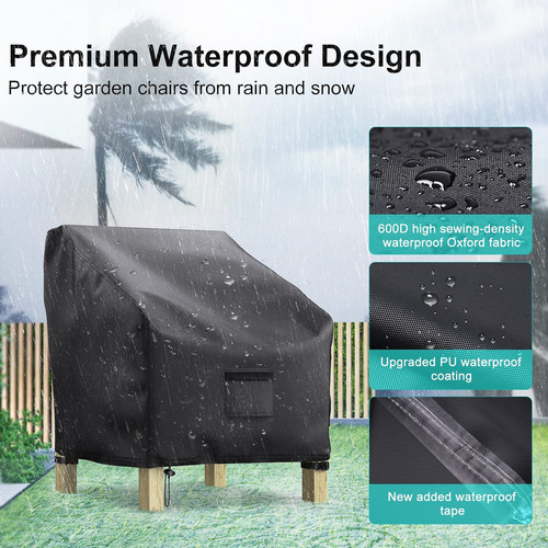 Fundas Para Sillas De Patio Impermeables Para Muebles 2 Pcs
