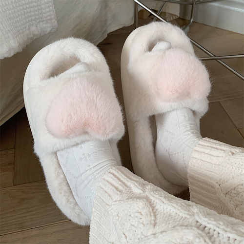 Sandalias De Mujer Cálidas Y Cómodas, Zapatillas De Algodón